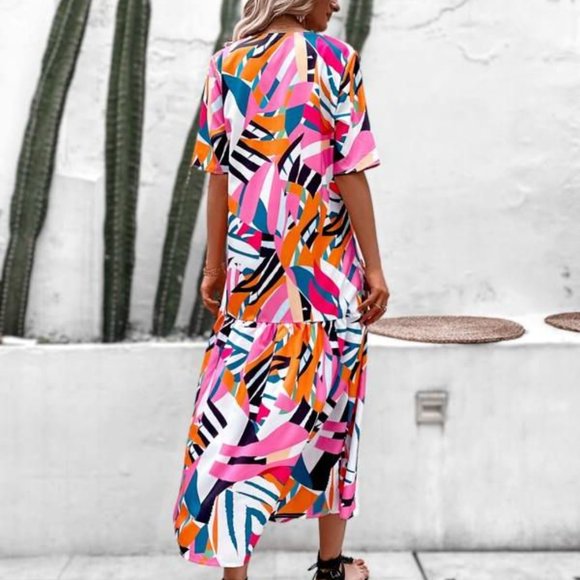 Allover Print Smock Dress - Picture 2 of 5